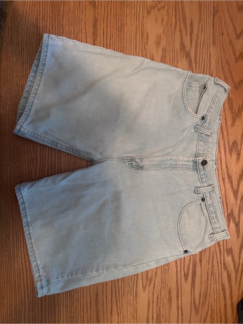 Men's Light Blue Denim Jean Shorts - Classic Casual Cut